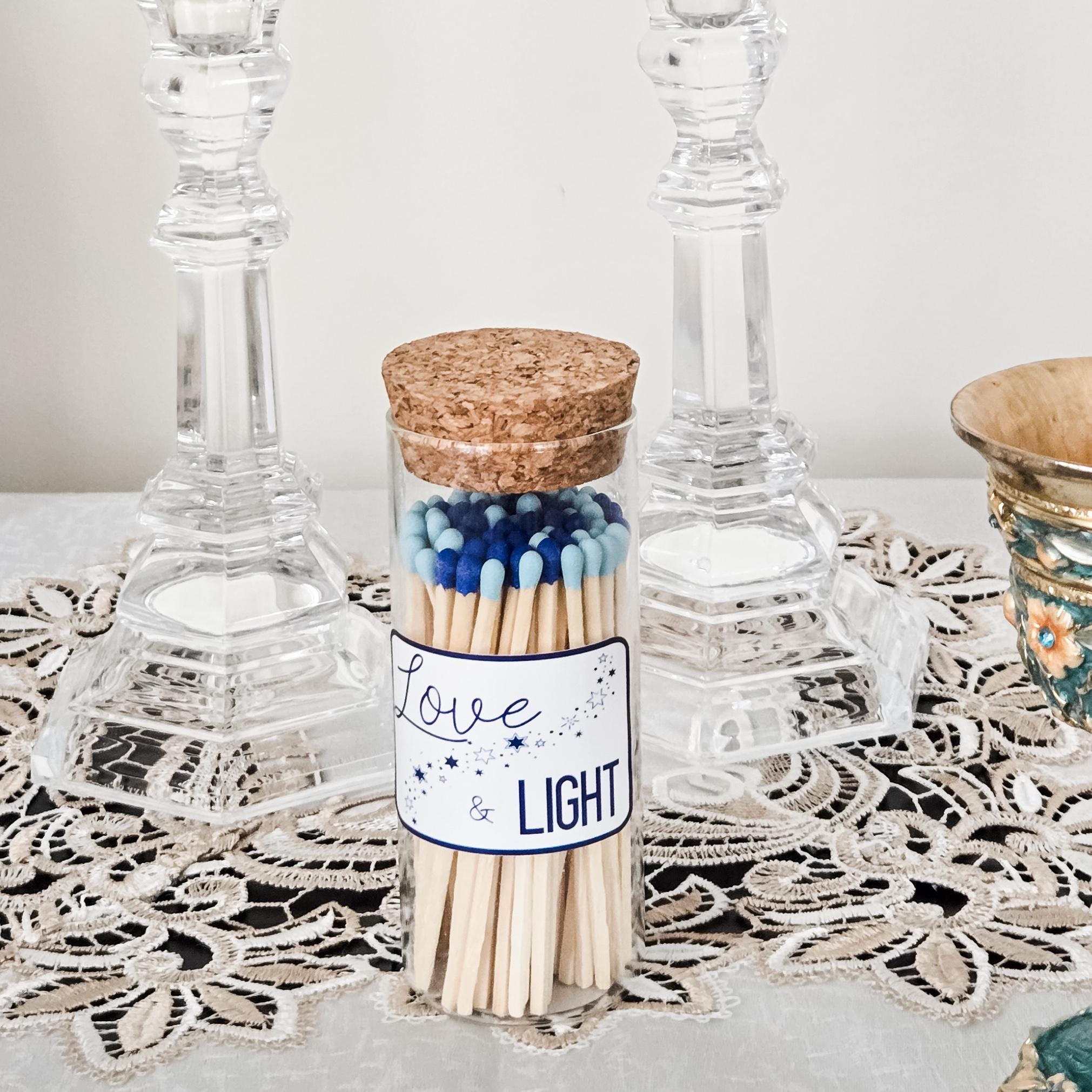 Love & Light Decorative Match Jar