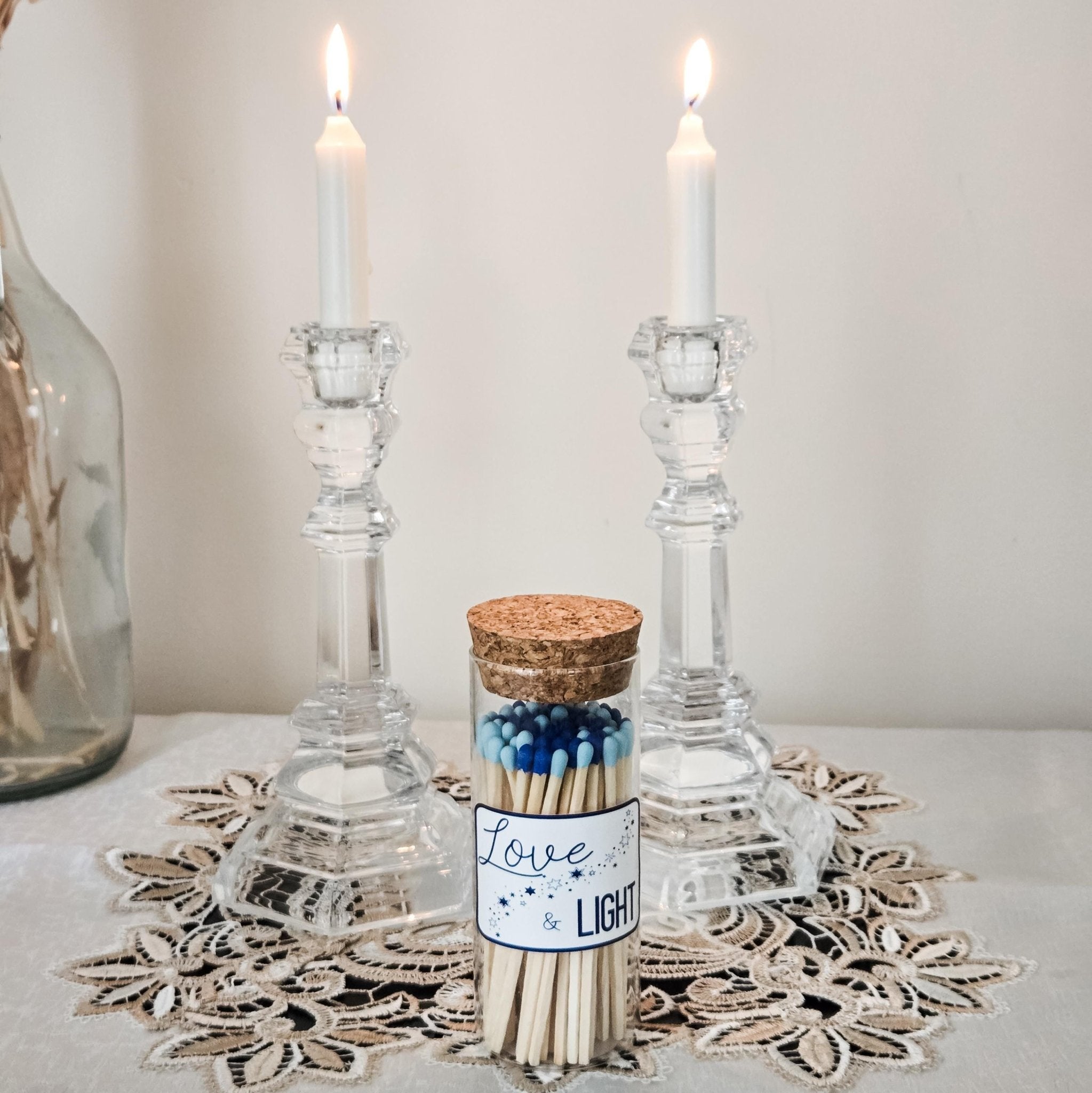 Love & Light Decorative Match Jar
