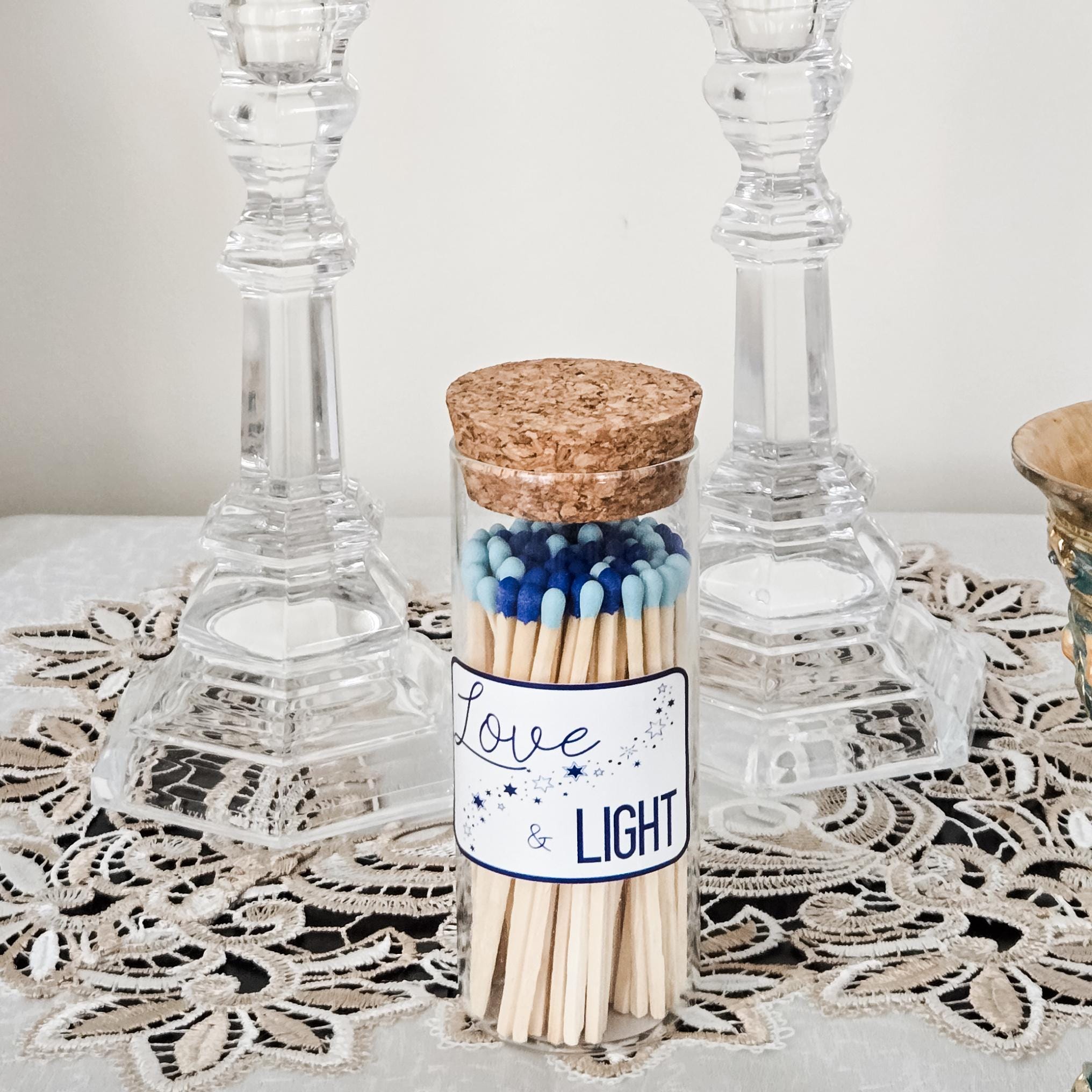 Love & Light Decorative Match Jar