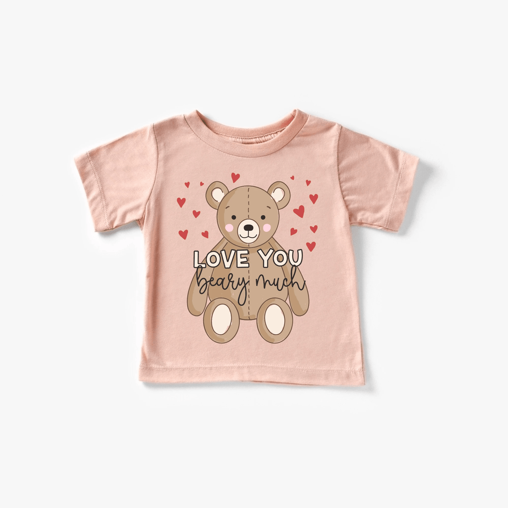 Love you Beary Much toddler and youth tee shirt, Valentine's Day collection by Benny and Ray Apparel
