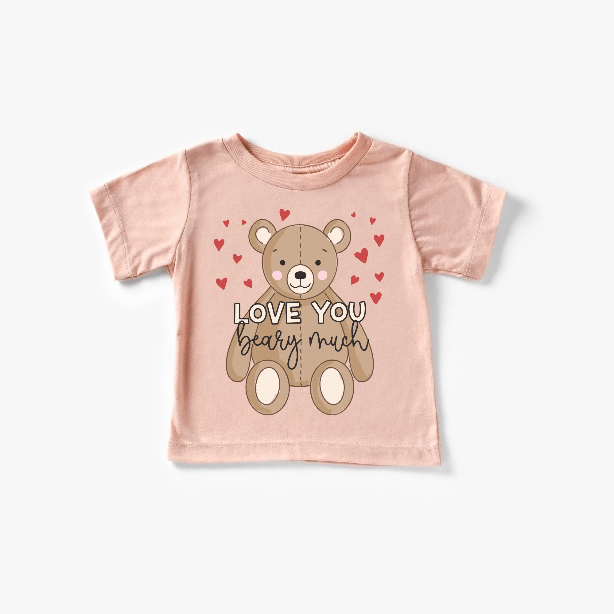 Love you Beary Much toddler and youth tee shirt, Valentine's Day collection by Benny and Ray Apparel