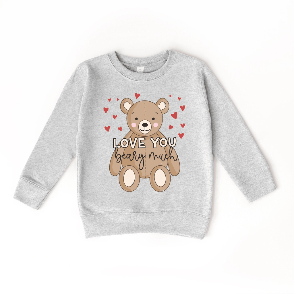 Love you Beary Much toddler or youth Sweater, Valentine's Day collection by Benny and Ray Apparel
