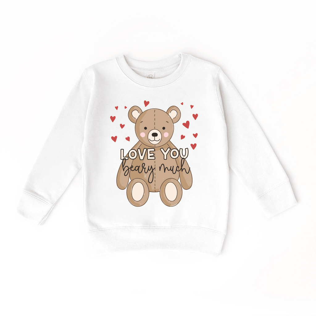Love you Beary Much toddler or youth Sweater, Valentine's Day collection by Benny and Ray Apparel