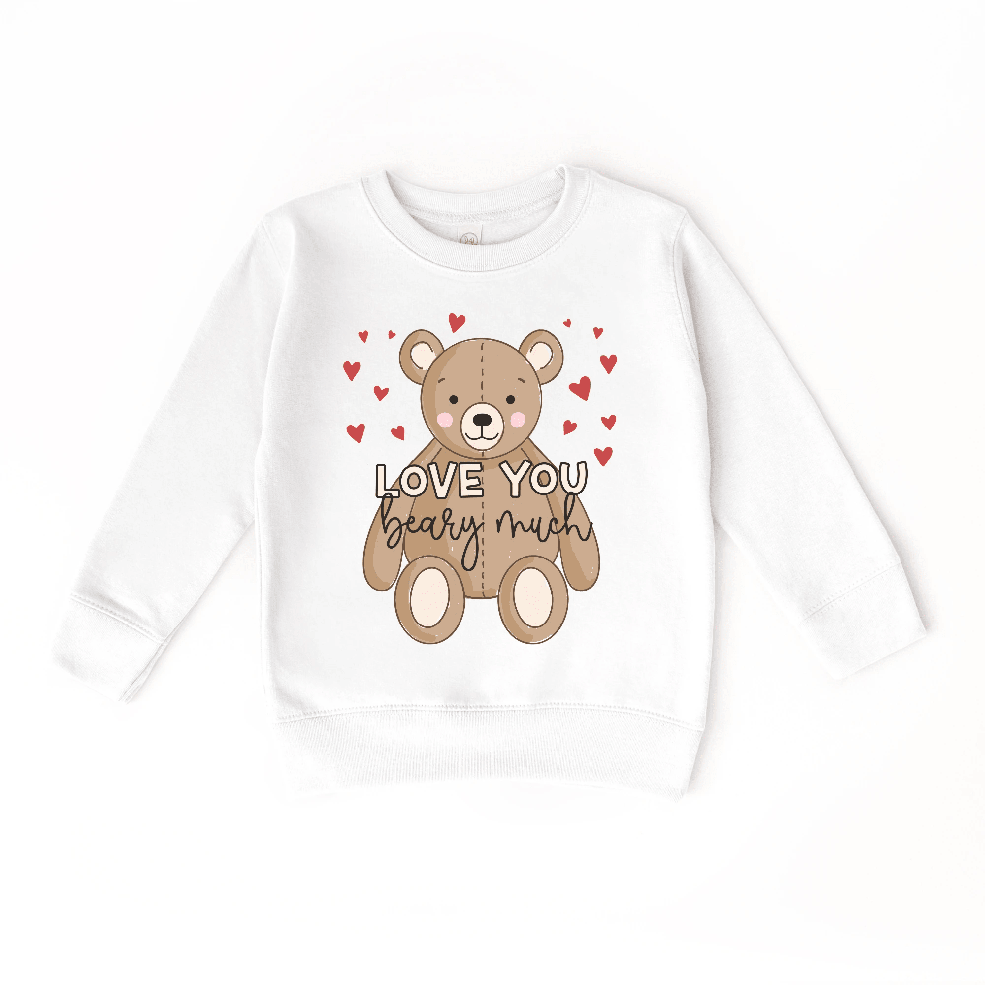 Love you Beary Much toddler or youth Sweater, Valentine's Day collection by Benny and Ray Apparel