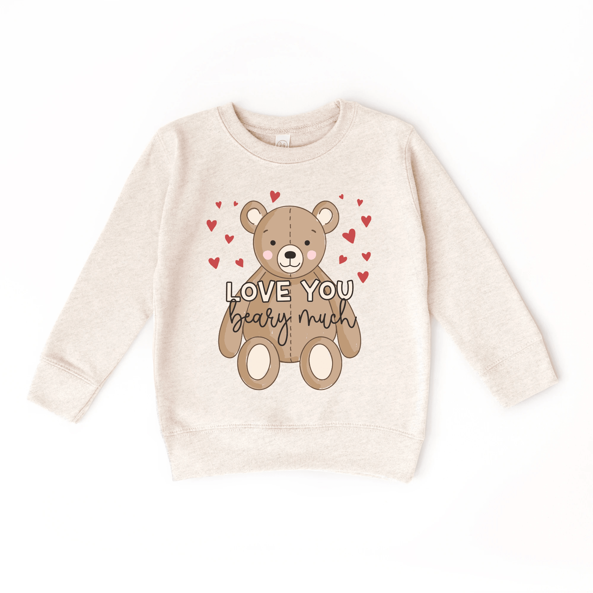 Love you Beary Much toddler or youth Sweater, Valentine's Day collection by Benny and Ray Apparel
