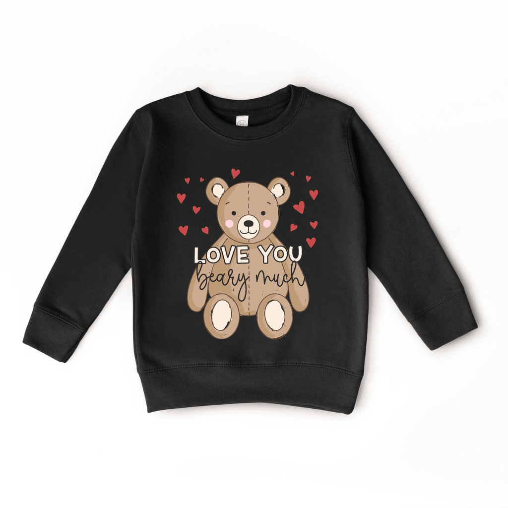 Love you Beary Much toddler or youth Sweater, Valentine's Day collection by Benny and Ray Apparel