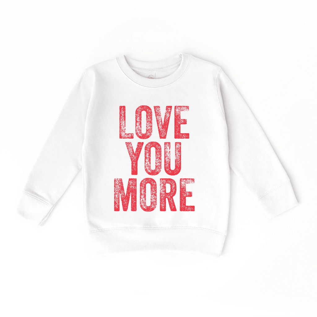 Love you More toddler or youth Sweater, Valentine's Day collection by Benny and Ray Apparel