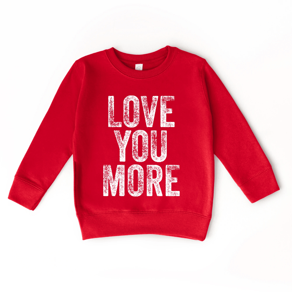 Love you More toddler or youth Sweater, Valentine's Day collection by Benny and Ray Apparel
