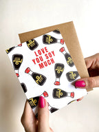 Love You Soy Much Valentines Card, Anniversary Card, Just Because, Soy Sauce by Five Dot Post