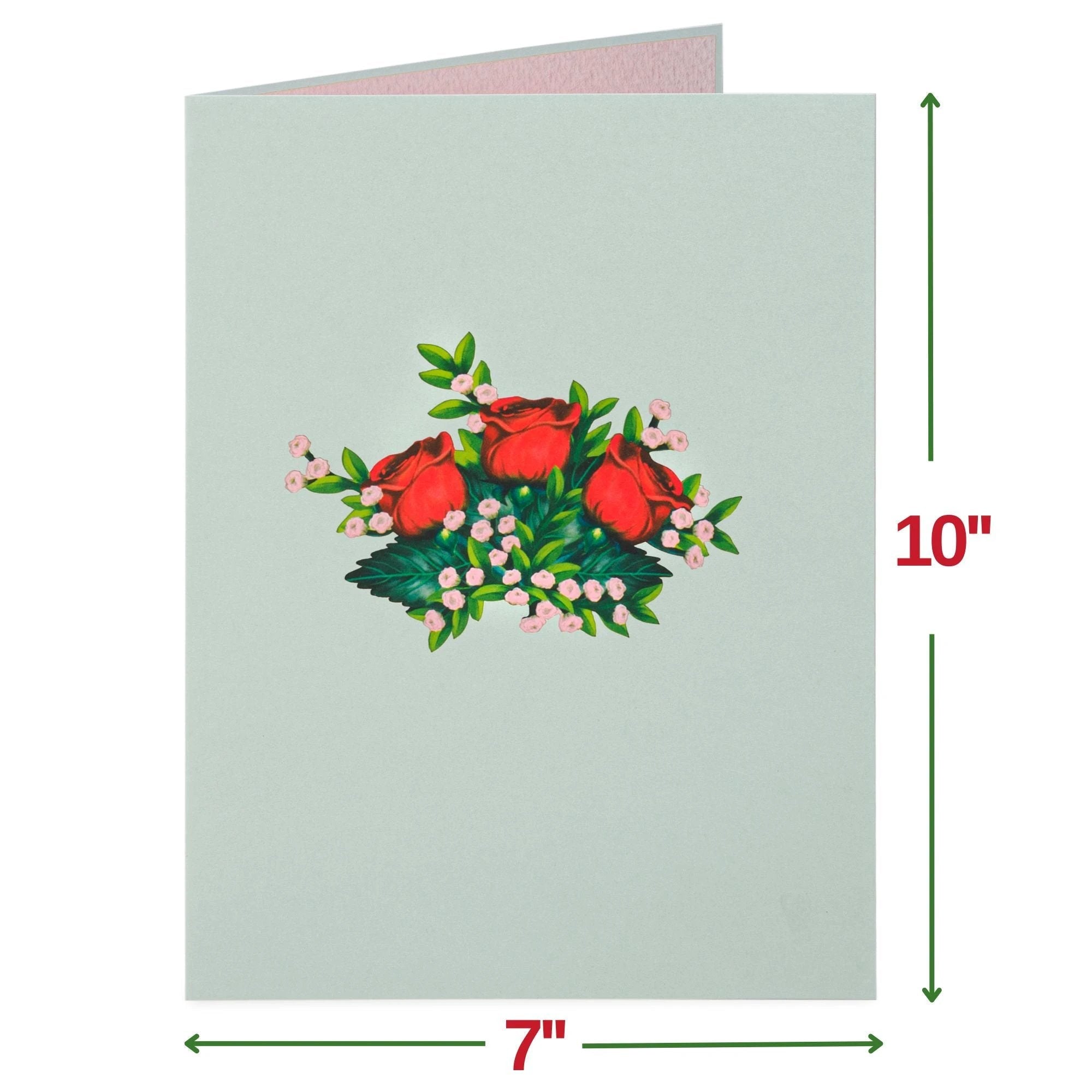 Lovely Roses Bouquet Oversized Pop Up Card with Keepsake by Paper Love