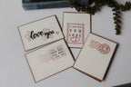 Love Postage Stamp Greeting Cards