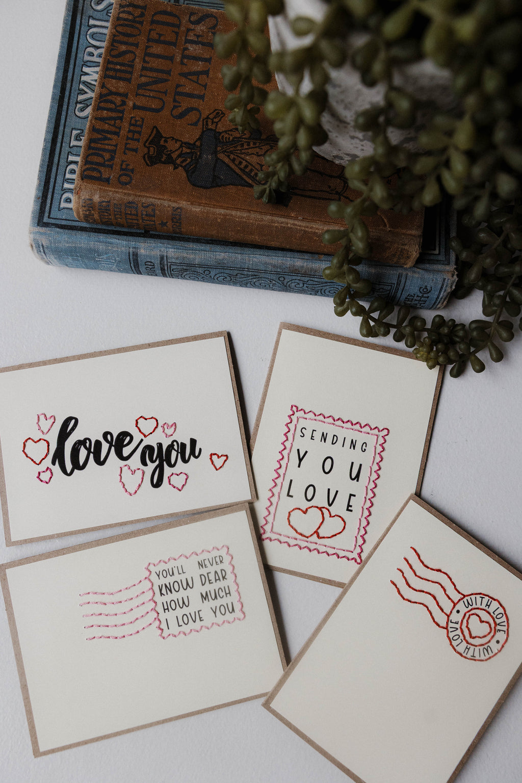 Love Postage Stamp Greeting Cards