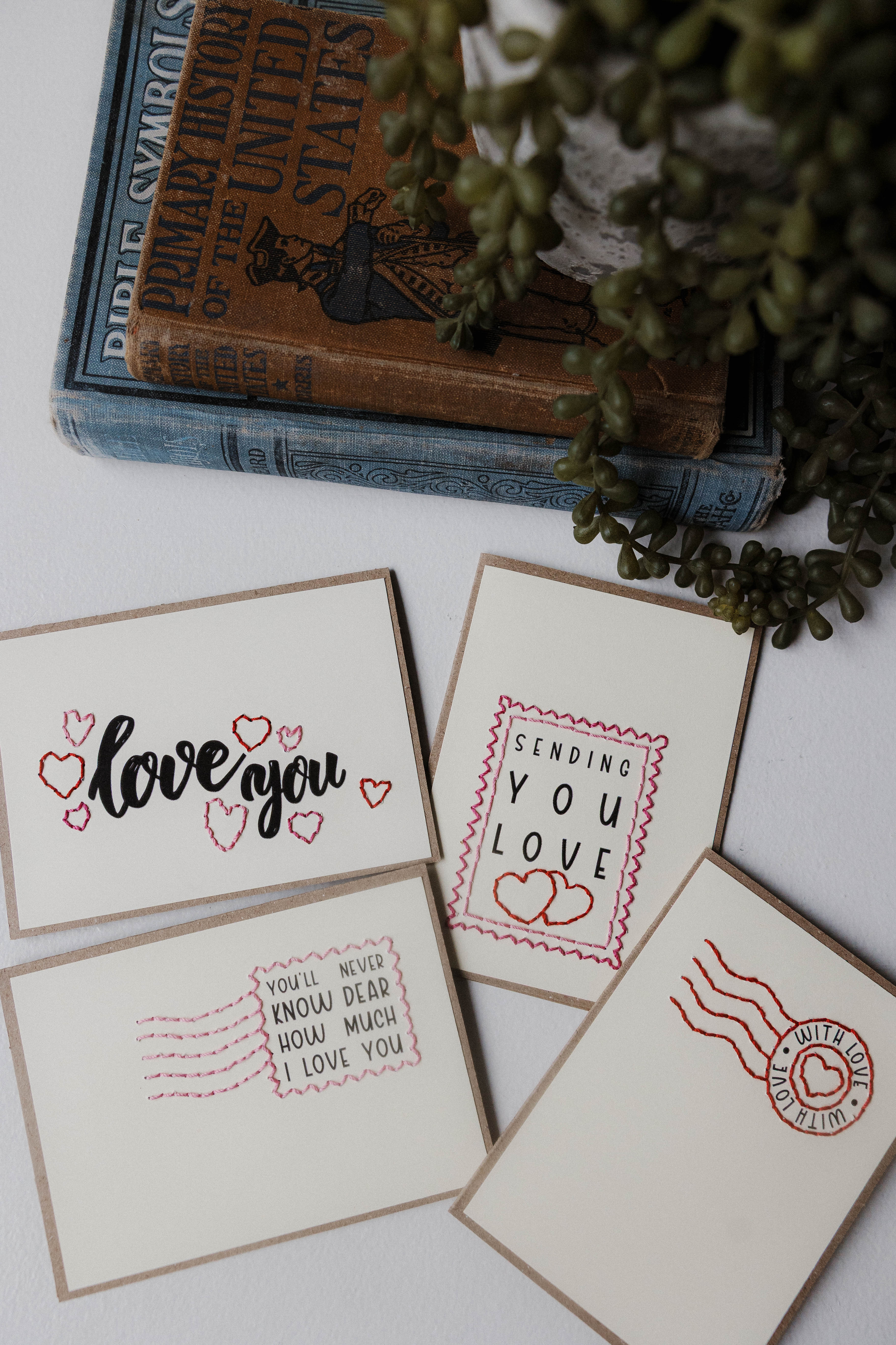 Love Postage Stamp Greeting Cards