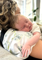 Newborn 3 pc Gift Set w Gift Box- "Protection Jaguar" GREEN by JAVIERA VARAS STUDIO