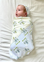 Newborn 3 pc Gift Set w Gift Box- "Protection Jaguar" GREEN by JAVIERA VARAS STUDIO