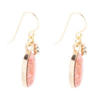 Lucent Orange Sponge Coral Golden Drop Earrings by Barse Jewelry