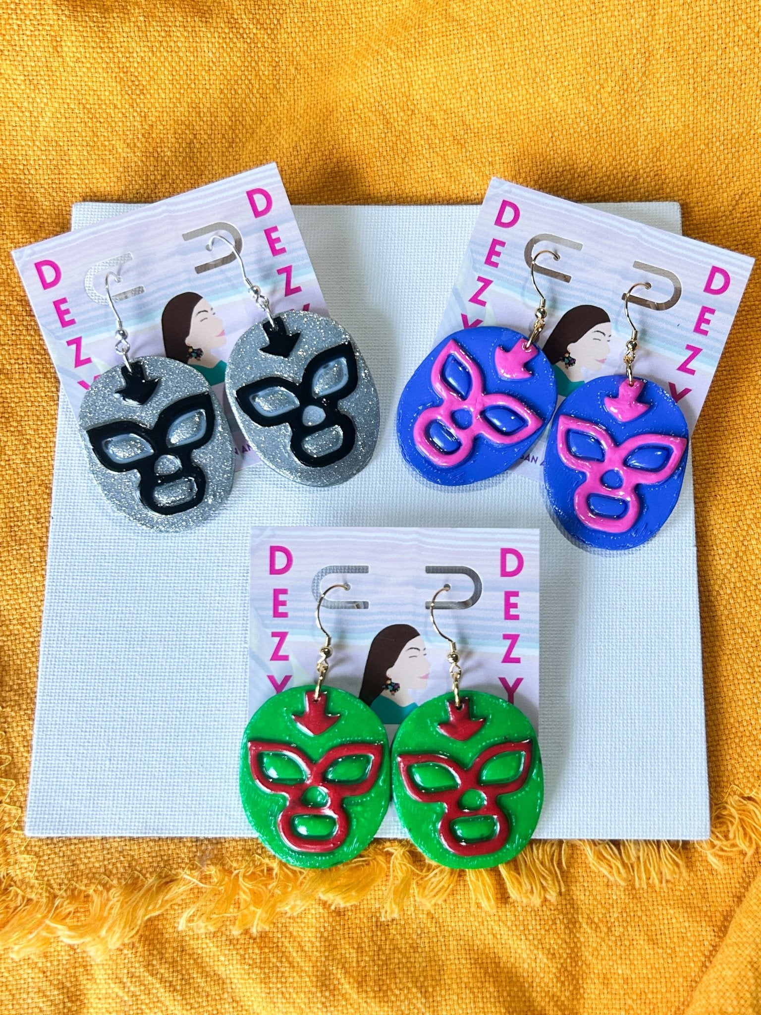 Lucha Libre Masks Earrings La Vie Bien Lucha Libre Masks