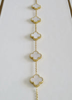 Luck Intention - Pearl Shell Clover Bracelet