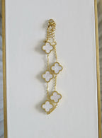 Luck Intention - Pearl Shell Clover Bracelet