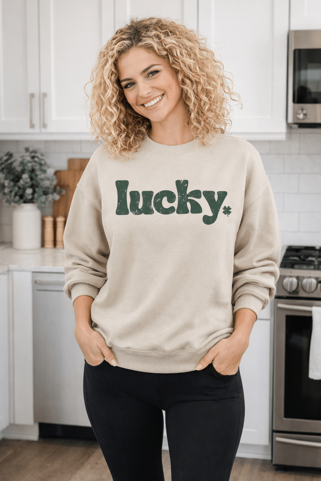 Lucky Charm Crewneck Sweatshirt Clothing La Vie Bien Lucky Charm Crewneck Sweatshirt