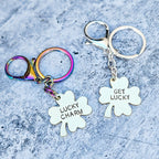 Lucky Charm Four Leaf Clover Keychain Key Chains La Vie Bien Lucky Charm Four Leaf Clover Keychain