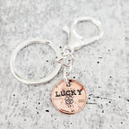 Lucky Penny Four Leaf Clover Keychain Key Chains La Vie Bien Lucky Penny Four Leaf Clover Keychain