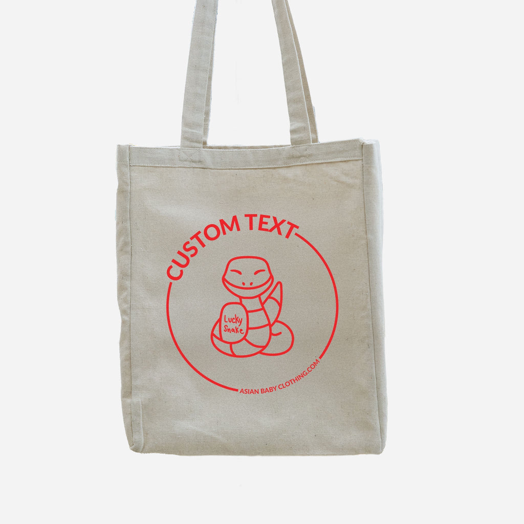 Lucky Snake Tote Bag [CUSTOMIZABLE] bags La Vie Bien Lucky Snake Tote Bag [CUSTOMIZABLE]