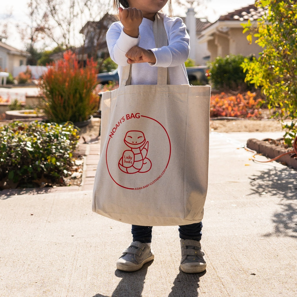 Lucky Snake Tote Bag [CUSTOMIZABLE] bags La Vie Bien Lucky Snake Tote Bag [CUSTOMIZABLE]