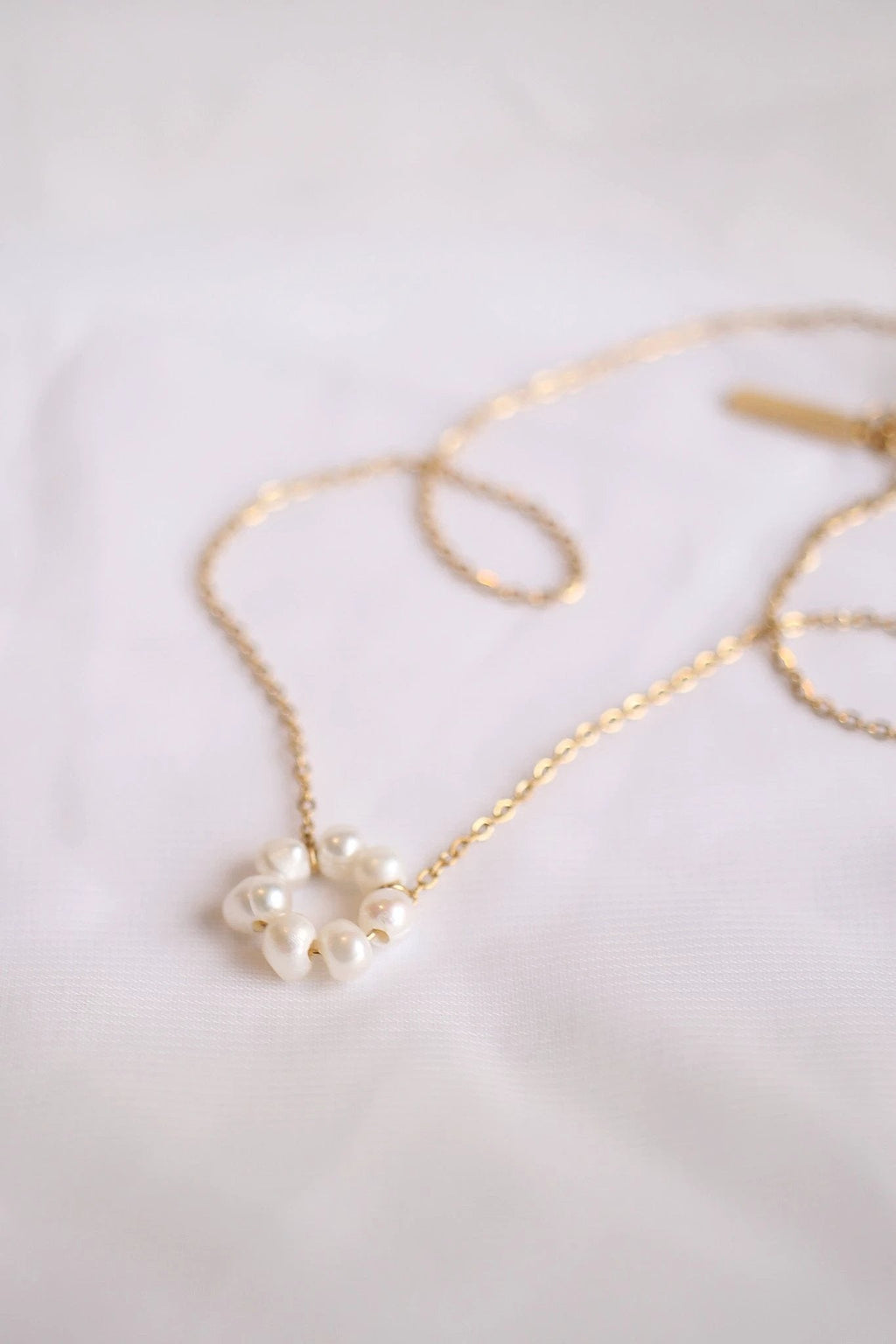 Lucy Necklace in Freshwater Pearl by Rose & Clay
