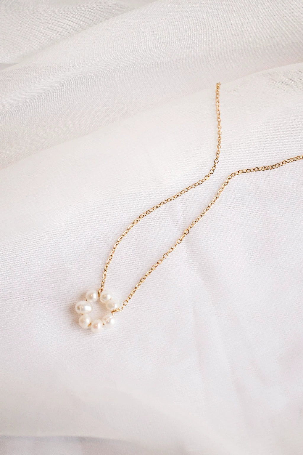 Lucy Necklace in Freshwater Pearl by Rose & Clay