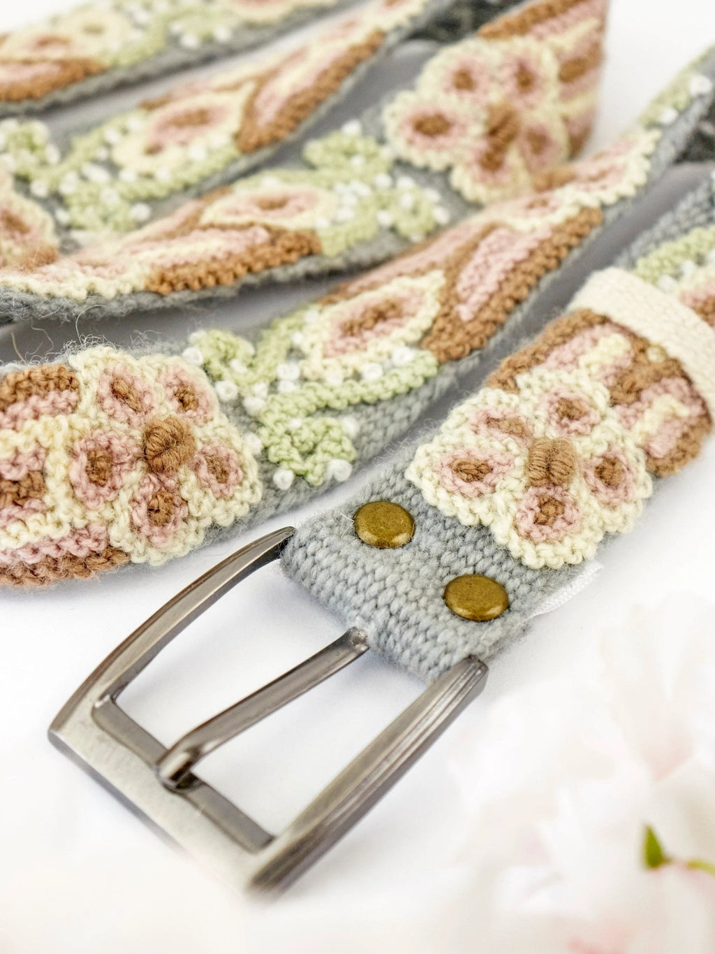 Luisa Emboidered Skinny Belt by Ash & Rose