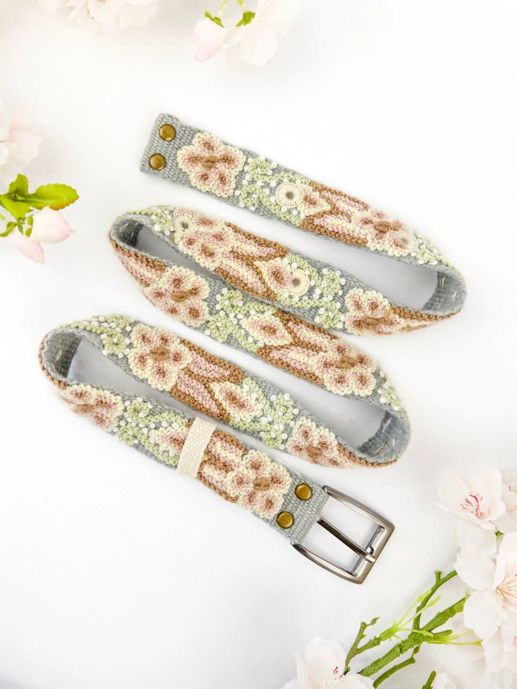 Luisa Emboidered Skinny Belt by Ash & Rose
