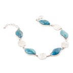 Luna Blue Apatite and Sterling Silver Line bracelet by Barse Jewelry
