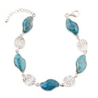 Luna Blue Apatite and Sterling Silver Line bracelet by Barse Jewelry