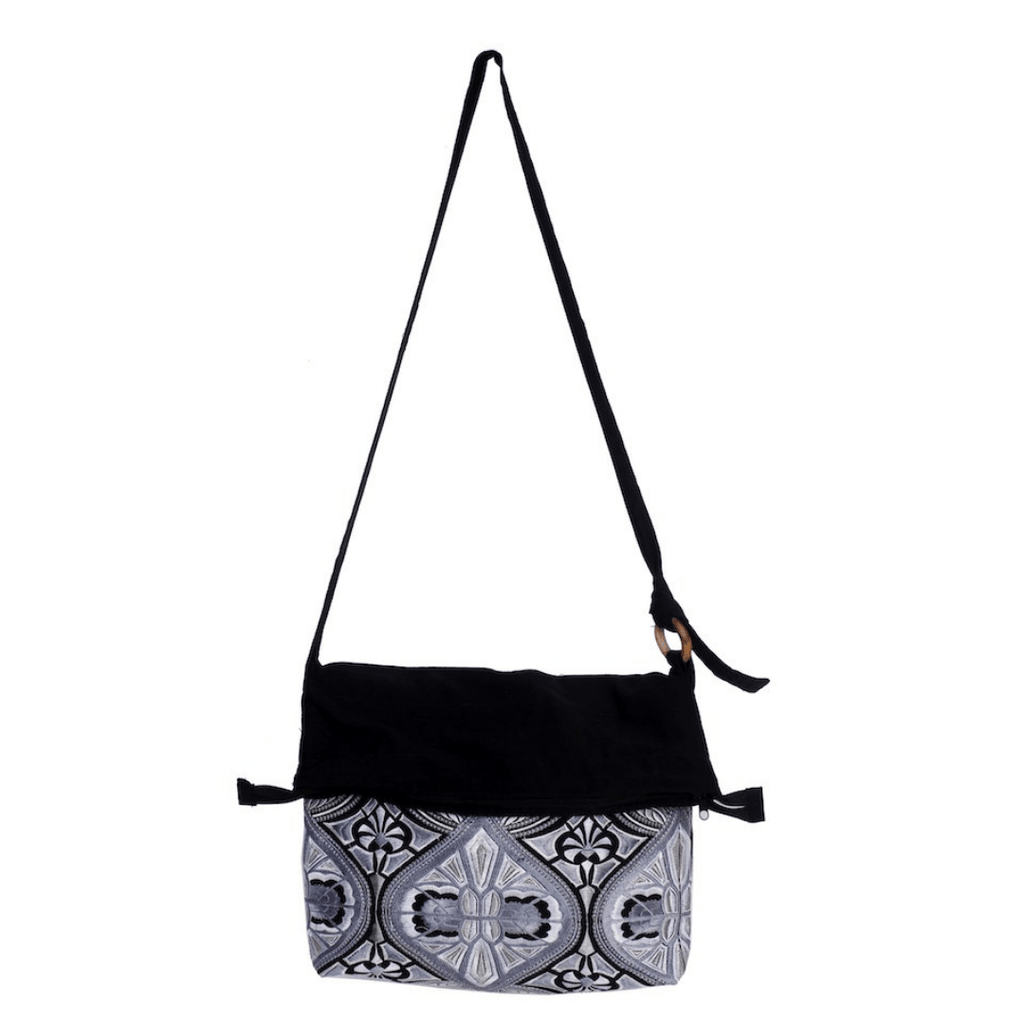 Luna Boho Tribal Embroidered Crossbody Bag - Thailand Bags La Vie Bien Luna Boho Tribal Embroidered Crossbody Bag - Thailand