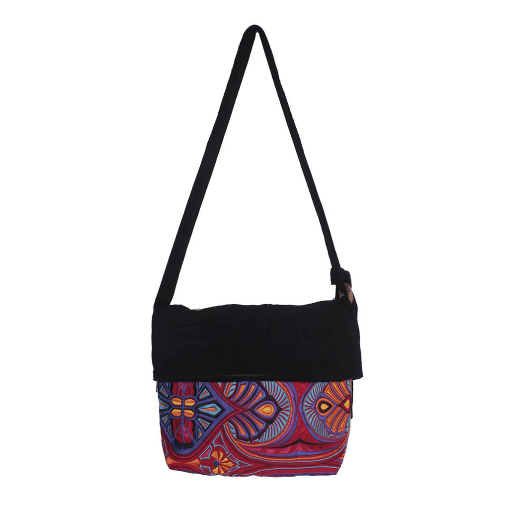 Luna Boho Tribal Embroidered Crossbody Bag - Thailand Bags La Vie Bien Luna Boho Tribal Embroidered Crossbody Bag - Thailand