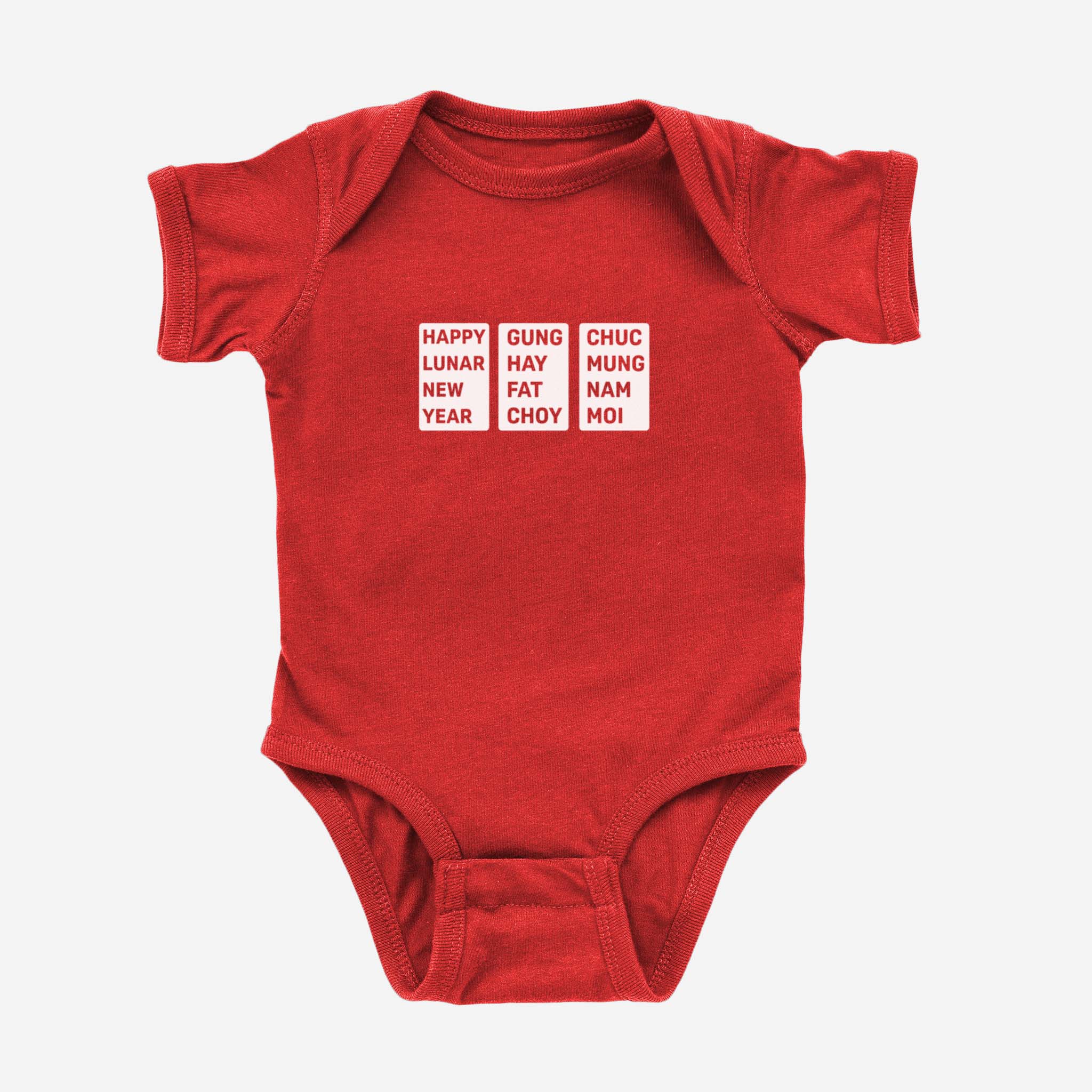 Lunar New Year Vietnamese Cantonese Mix Onesie onesies La Vie Bien Lunar New Year Vietnamese Cantonese Mix Onesie