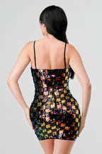 LUXE CHECK PATTERN SEQUINS Dress La Vie Bien LUXE CHECK PATTERN SEQUINS
