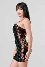 LUXE CHECK PATTERN SEQUINS Dress La Vie Bien LUXE CHECK PATTERN SEQUINS