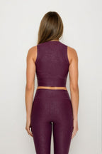 Luxe Edge Leather - Look Crossover Crop Top Clothing La Vie Bien Luxe Edge Leather - Look Crossover Crop Top