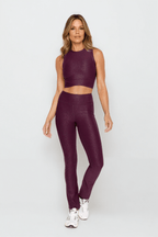 Luxe Edge Leather - Look Crossover Crop Top Clothing La Vie Bien Luxe Edge Leather - Look Crossover Crop Top