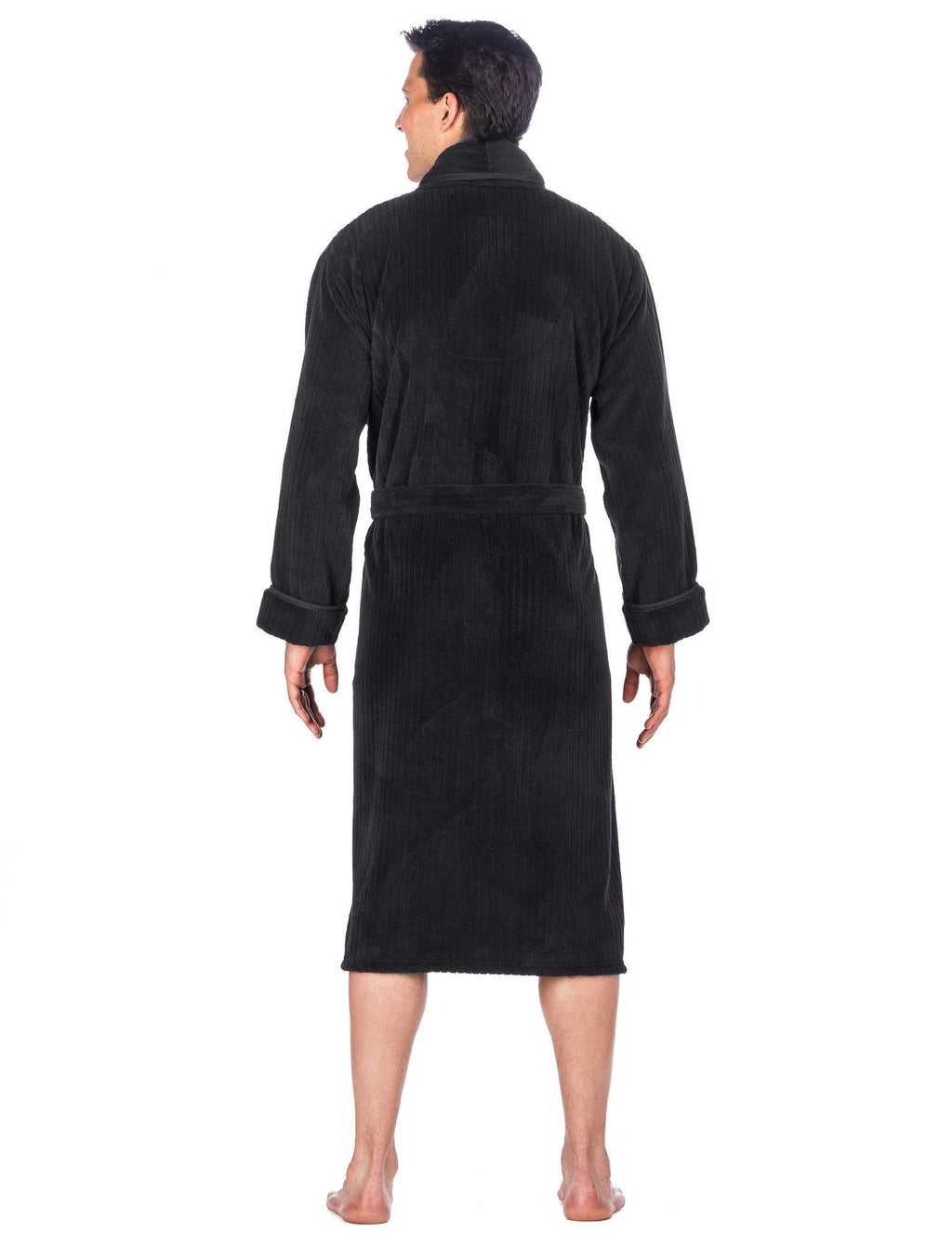 Luxurious Noble Mount Men's Coral Fleece Plush Robe with Shawl Collar - Soft, Warm, and Cozy Full-Length Bathrobe with Pockets and Tie Belt bathrobes La Vie Bien Luxurious Noble Mount Men's Coral Fleece Plush Robe with Shawl Collar - Soft, Warm, and Cozy Full-Length Bathrobe with Pockets and Tie Belt