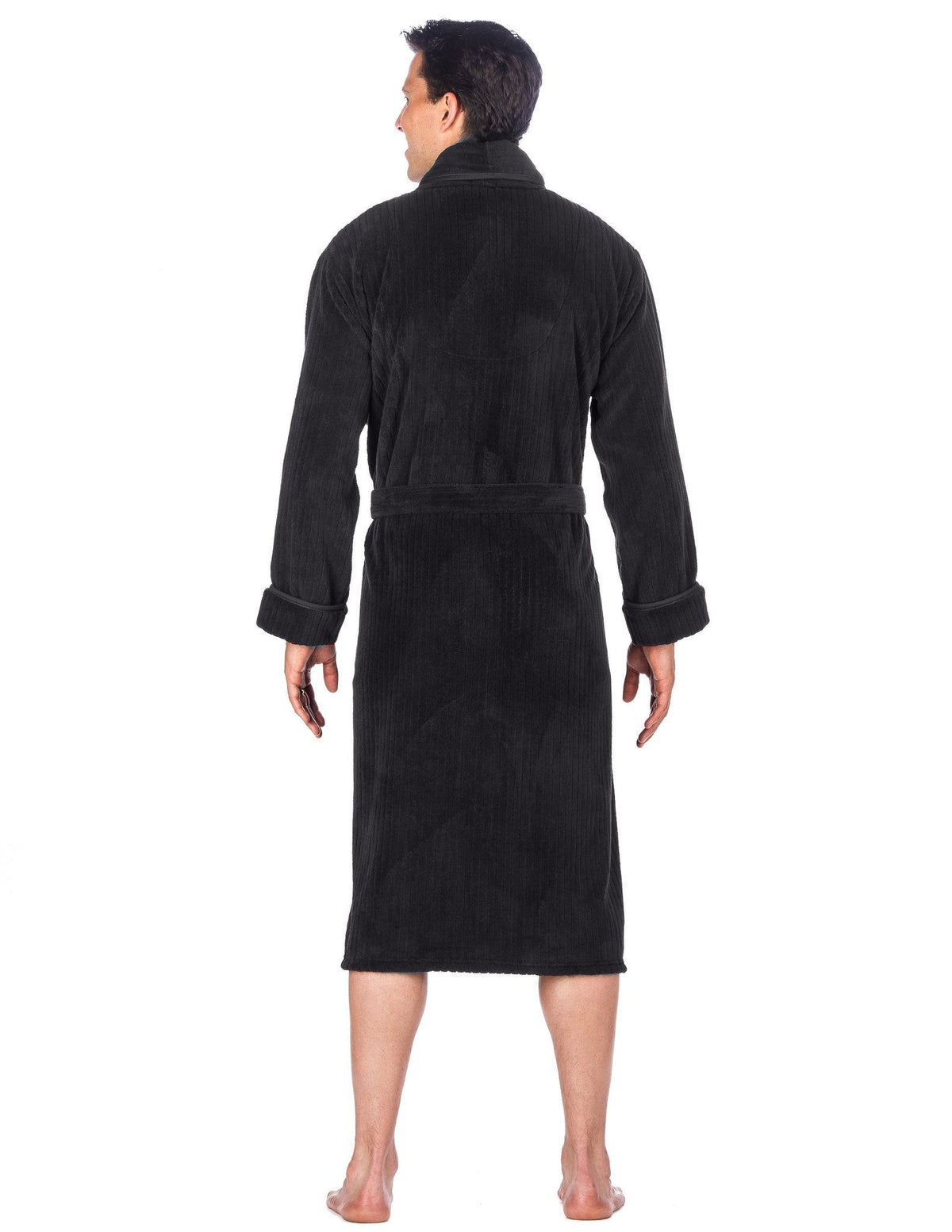 Luxurious Noble Mount Men's Coral Fleece Plush Robe with Shawl Collar - Soft, Warm, and Cozy Full-Length Bathrobe with Pockets and Tie Belt bathrobes La Vie Bien Luxurious Noble Mount Men's Coral Fleece Plush Robe with Shawl Collar - Soft, Warm, and Cozy Full-Length Bathrobe with Pockets and Tie Belt