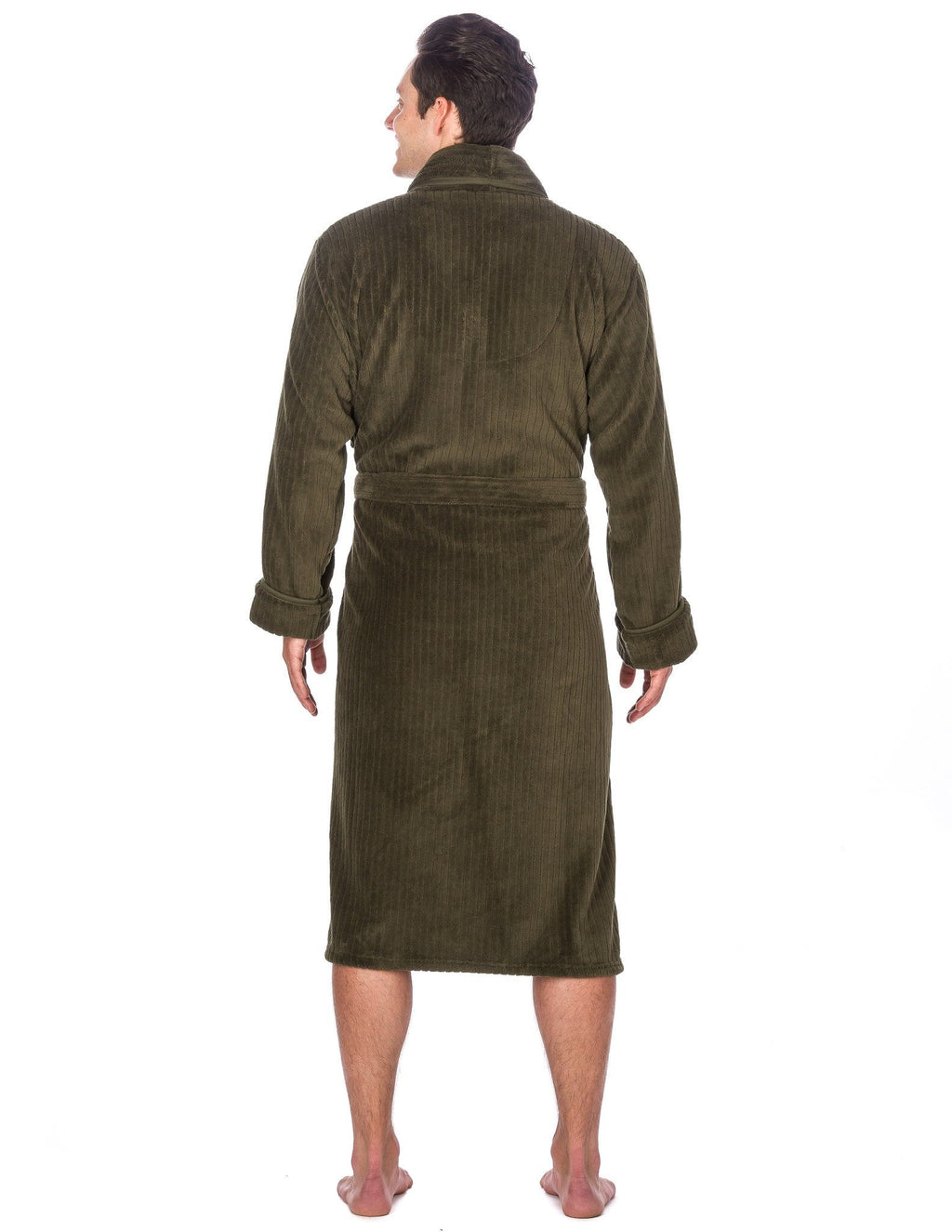 Luxurious Noble Mount Men's Coral Fleece Plush Robe with Shawl Collar - Soft, Warm, and Cozy Full-Length Bathrobe with Pockets and Tie Belt bathrobes La Vie Bien Luxurious Noble Mount Men's Coral Fleece Plush Robe with Shawl Collar - Soft, Warm, and Cozy Full-Length Bathrobe with Pockets and Tie Belt