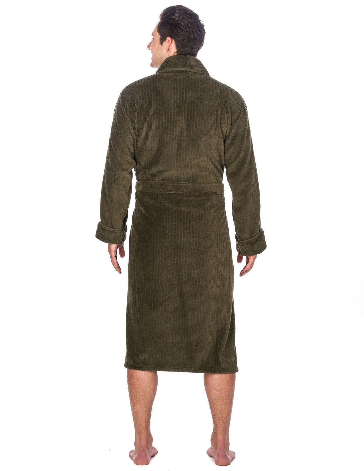 Luxurious Noble Mount Men's Coral Fleece Plush Robe with Shawl Collar - Soft, Warm, and Cozy Full-Length Bathrobe with Pockets and Tie Belt bathrobes La Vie Bien Luxurious Noble Mount Men's Coral Fleece Plush Robe with Shawl Collar - Soft, Warm, and Cozy Full-Length Bathrobe with Pockets and Tie Belt