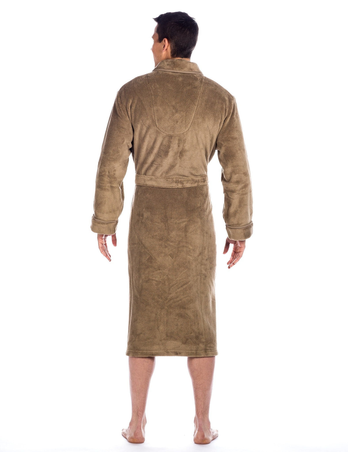 Luxurious Noble Mount Men's Coral Fleece Plush Robe with Shawl Collar - Soft, Warm, and Cozy Full-Length Bathrobe with Pockets and Tie Belt bathrobes La Vie Bien Luxurious Noble Mount Men's Coral Fleece Plush Robe with Shawl Collar - Soft, Warm, and Cozy Full-Length Bathrobe with Pockets and Tie Belt