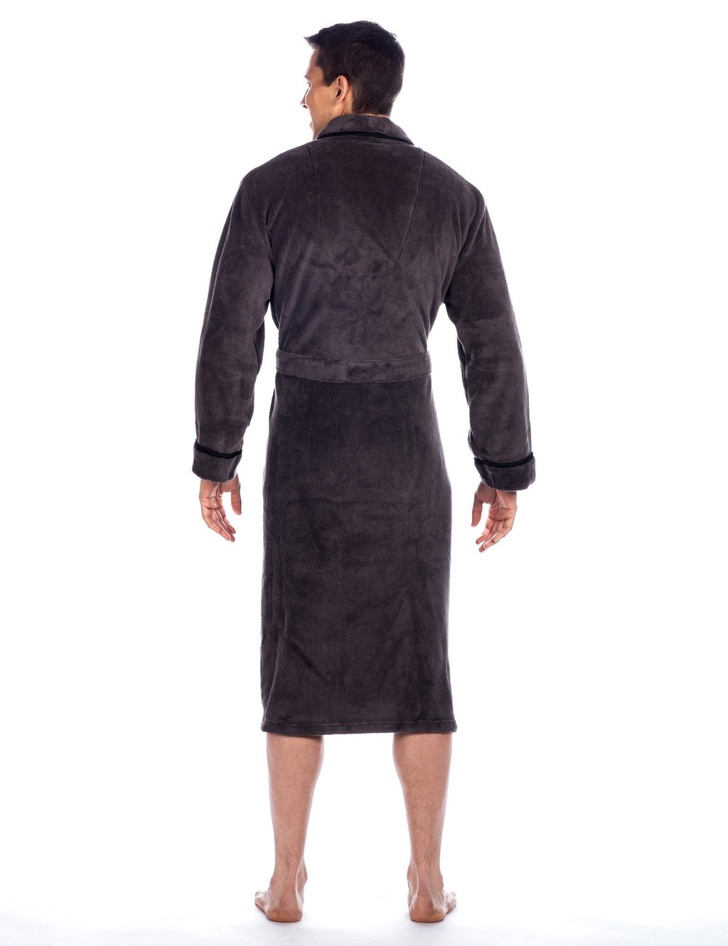 Luxurious Noble Mount Men's Coral Fleece Plush Robe with Shawl Collar - Soft, Warm, and Cozy Full-Length Bathrobe with Pockets and Tie Belt bathrobes La Vie Bien Luxurious Noble Mount Men's Coral Fleece Plush Robe with Shawl Collar - Soft, Warm, and Cozy Full-Length Bathrobe with Pockets and Tie Belt