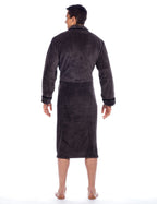 Luxurious Noble Mount Men's Coral Fleece Plush Robe with Shawl Collar - Soft, Warm, and Cozy Full-Length Bathrobe with Pockets and Tie Belt bathrobes La Vie Bien Luxurious Noble Mount Men's Coral Fleece Plush Robe with Shawl Collar - Soft, Warm, and Cozy Full-Length Bathrobe with Pockets and Tie Belt