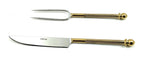 Luxury Carving Set – Handmade Stainless Steel with Golden Accents Dining Decor La Vie Bien Luxury Carving Set – Handmade Stainless Steel with Golden Accents
