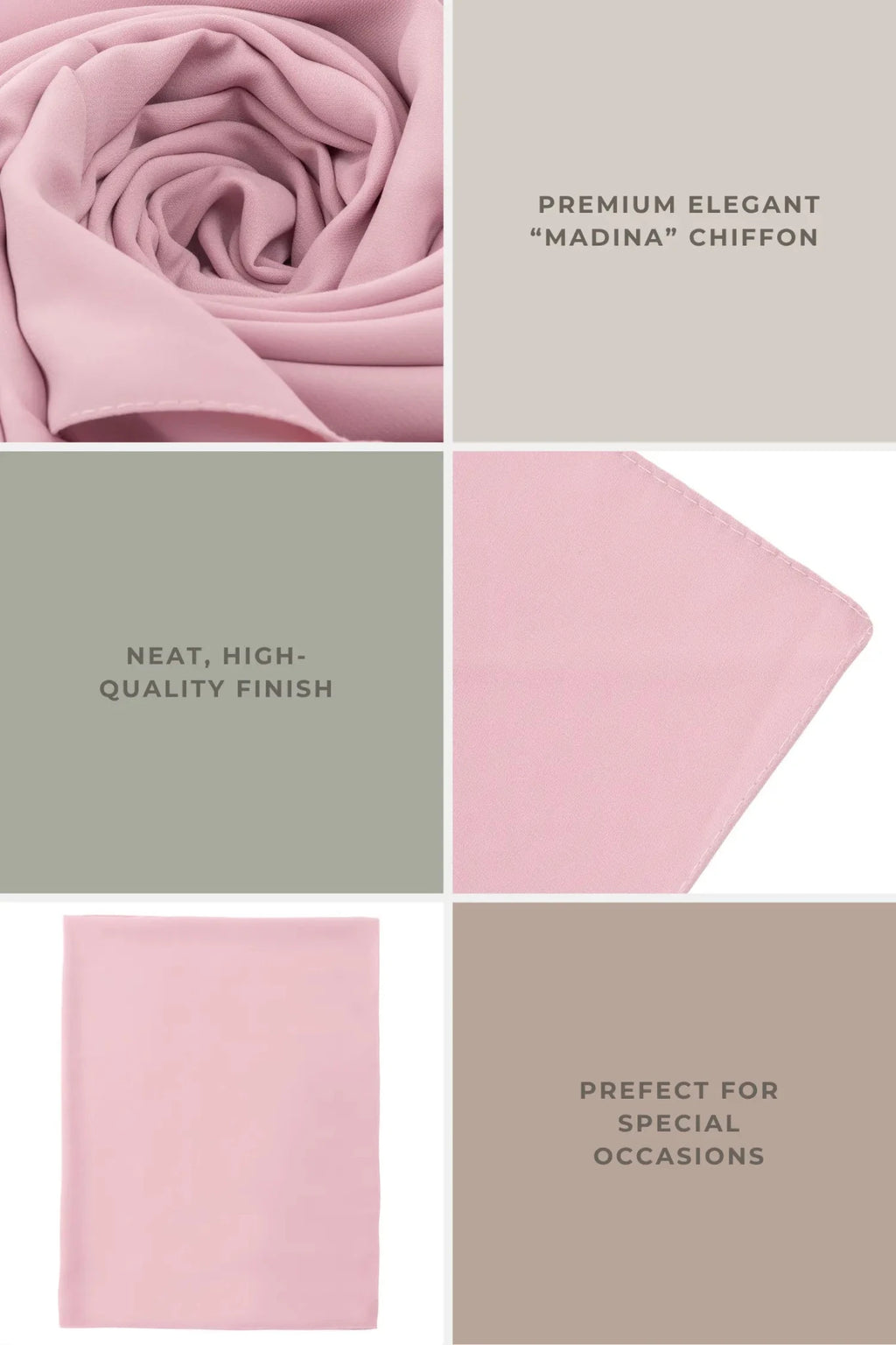Luxury Chiffon Hijab - Madina Hijab La Vie Bien Luxury Chiffon Hijab - Madina Hijab